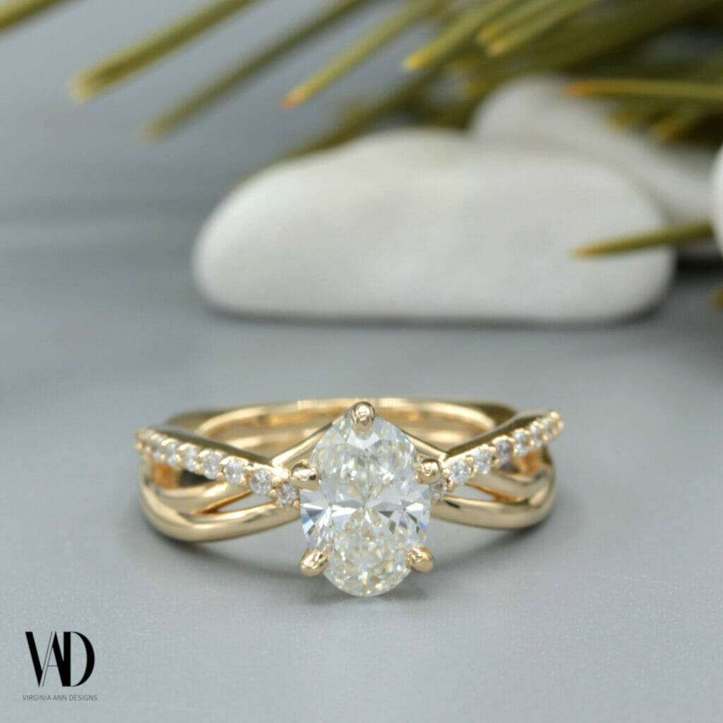 Twist lab diamond engagement ring 1