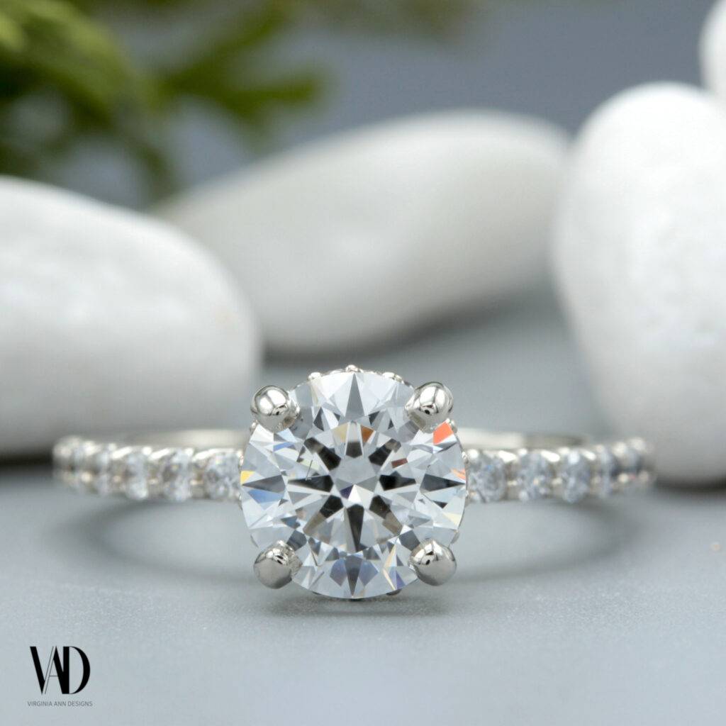 Unique Vintage Style 7.57 TCW Jubilee Cut Micro Pave Engagement Ring