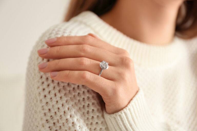 14k & 18k Gold Minimalist Engagement Ring – Dainty Wedding Diamond Rin –  Virinda