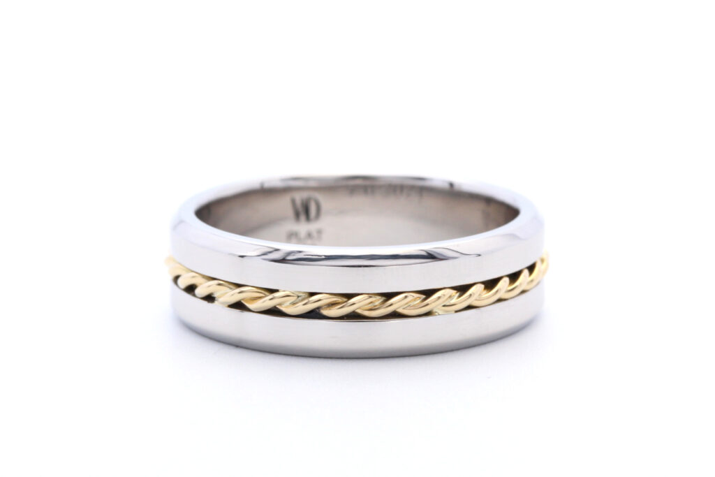 Platinum 18K yellow gold Wedding Ring